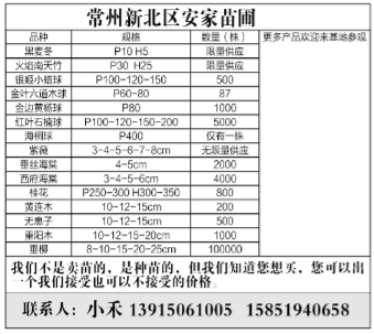 常州新北区安家苗圃图片