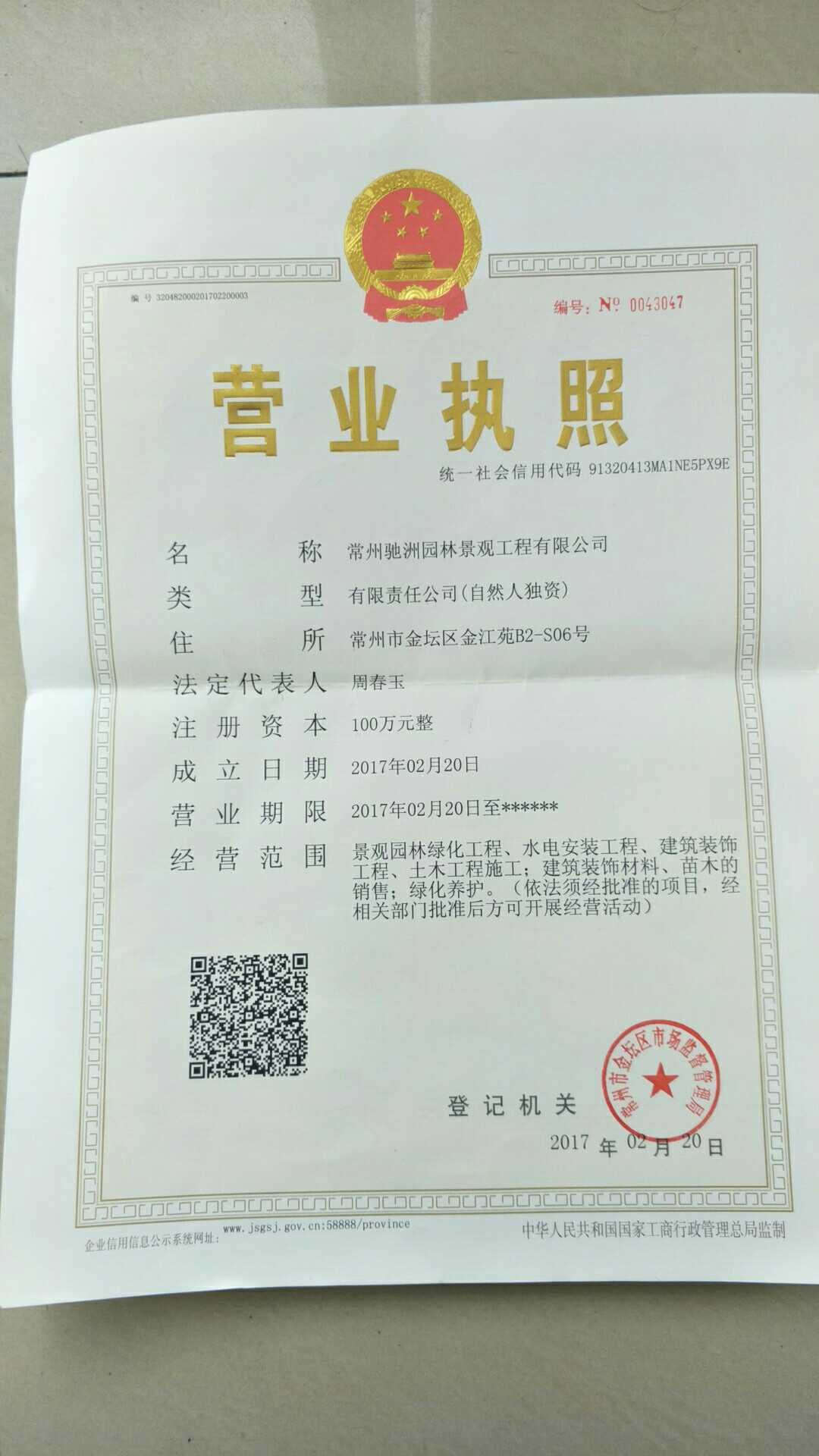 常州驰洲园林景观工程有限公司