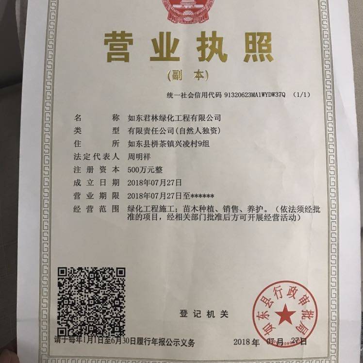 如东君林绿化工程有限公司